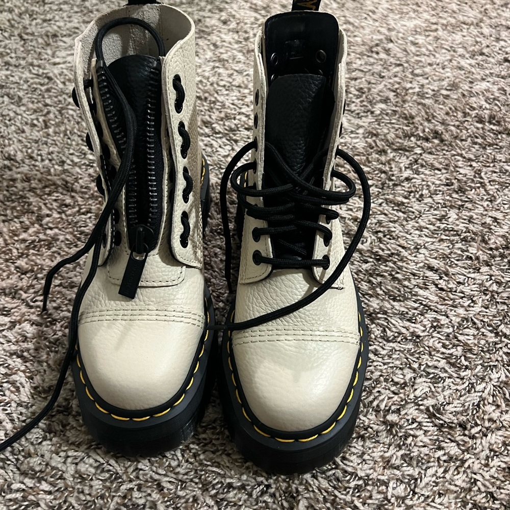 Dr. Martens Sinclair Milled Napa Leather Platform Boots